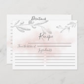 Modern Watercolor Recipe Card (Front/Back)