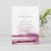Modern Watercolor | Red Bridal Shower Invitation (Standing Front)