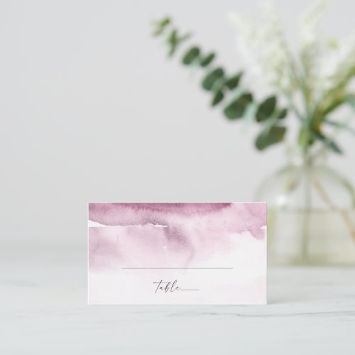 Modern Watercolor  Red Flat Wedding Place Card