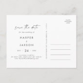 Modern Watercolor | Red Save the Date Invitation Postcard (Back)