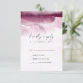 Modern Watercolor | Red Simple RSVP Card (Standing Front)