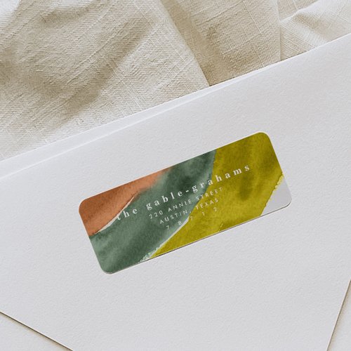 Modern Watercolor Return Address Label