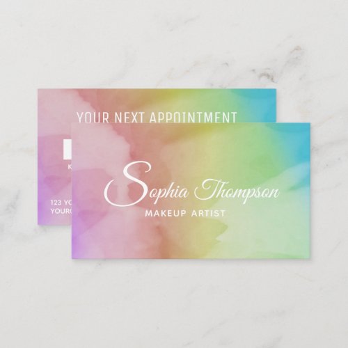 Modern Watercolor Script Rainbow _ Appointment