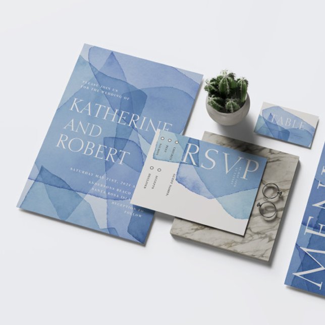 Modern Watercolor Shapes RSVP Response Card (Creator Uploaded)