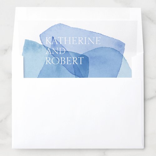 Modern Watercolor Shapes Wedding Envelope Liner