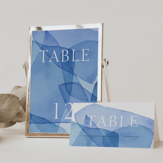 Modern Watercolor Shapes Wedding Table Number (Creator Uploaded)