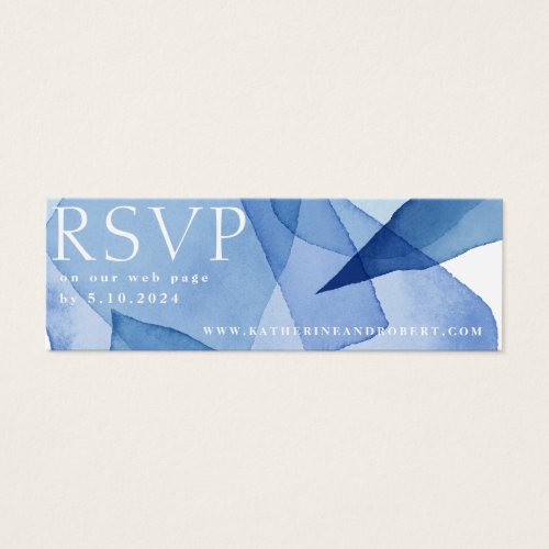 Modern Watercolor Shapes Wedding Website Card