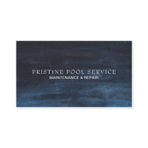 Modern Watercolor Simple Navy Blue Business Card