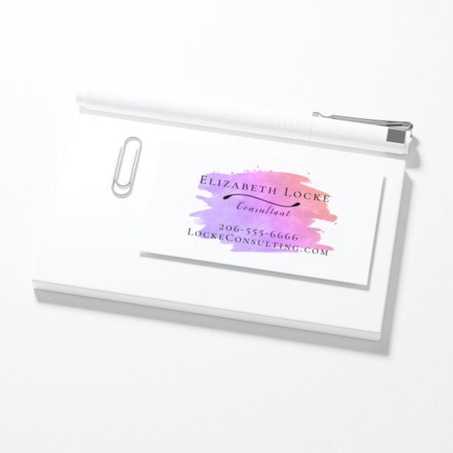 Modern Watercolor Splash Business Card (Creator Uploaded)