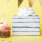 Modern Watercolor Striped Pattern Blue and White