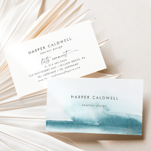 Modern Watercolor | Teal Business Card