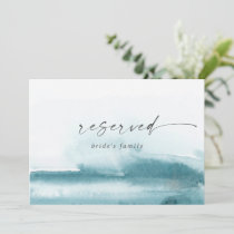 Modern Watercolor | Teal Reserved Sign