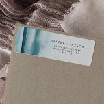 Modern Watercolor | Teal Return Address Label<br><div class="desc">These modern watercolor teal return address labels are perfect for a stylish contemporary wedding. The minimalist, classic and elegant design collection features simple water color paint brush strokes in pretty jewel tones. These labels can be used for a wedding, bridal shower, special event or any time you need a personal...</div>