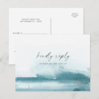 Modern Watercolor | Teal Song Request RSVP