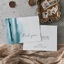 Modern Watercolor | Teal Thank You Card