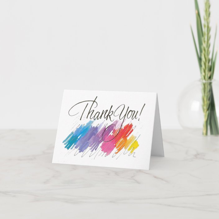 Modern Watercolor Thank you Notes | Zazzle