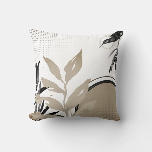 Modern Watercolor Throw Pillow (Front)