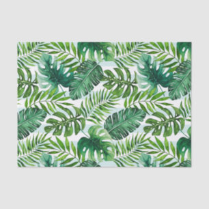 Modern Watercolor Tropical Botanical Tissue Paper
