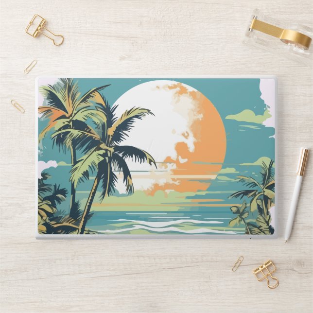Modern Watercolor tropical nature HP Laptop Skin (Desk)