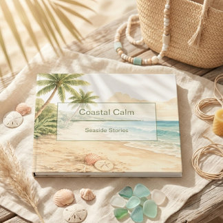 Modern Watercolor Vacation Rental Beach House Guest Book