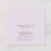 Modern Watercolor Wash Makeup Artist Business Card (Back)