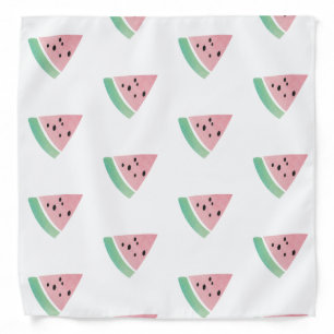 Modern Watercolor Watermelon Pink Fun Bandana
