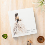 Modern Watercolor Wedding Gown Bridal Shower 3 Ring Binder<br><div class="desc">If you need any further customization please feel free to message me on yellowfebstudio@gmail.com.</div>