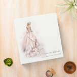 Modern Watercolor Wedding Gown Bridal Shower 3 Ring Binder<br><div class="desc">If you need any further customization please feel free to message me on yellowfebstudio@gmail.com.</div>