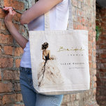 Modern Watercolor Wedding Gown Bridal Shower Tote Bag<br><div class="desc">If you need any further customization please feel free to message me on yellowfebstudio@gmail.com.</div>