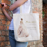 Modern Watercolor Wedding Gown Bridal Shower Tote Bag<br><div class="desc">If you need any further customization please feel free to message me on yellowfebstudio@gmail.com.</div>
