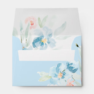 Modern Watercolor Wildflower Design Envelope