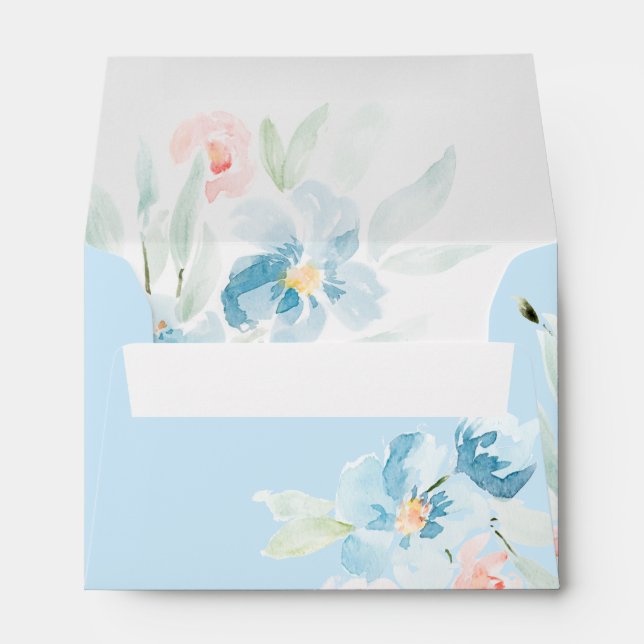 Modern Watercolor Wildflower  Design Envelope (Back (Bottom))