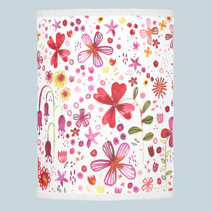 Modern Watercolor Wildflower Lamp Shade