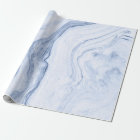 Modern Watercolors Blue-Gray Marble Swirls