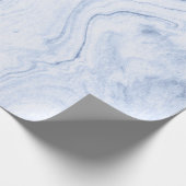 Modern Watercolors Blue-Gray Marble Swirls Wrapping Paper (Corner)