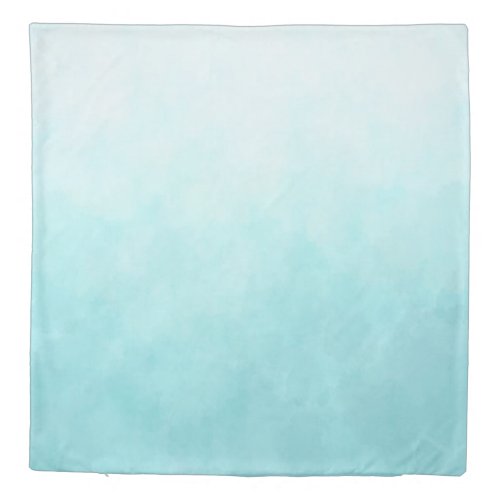 Modern Watercolors Blue  White Ombre Duvet Cover