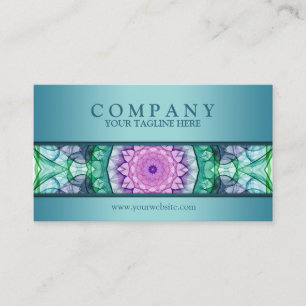 Modern WaterLily mandala - updated Business Card