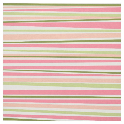 Modern watermelon colors stripes pattern fabric