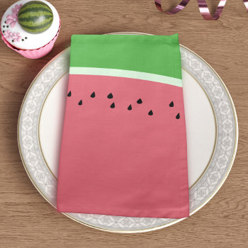 Modern Watermelon Picnic Summer Party Cute Pink Cloth Napkin by watermelontree at Zazzle