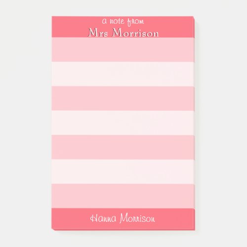 Modern Watermelon Pink Office School Teacher Mom Post_it Notes