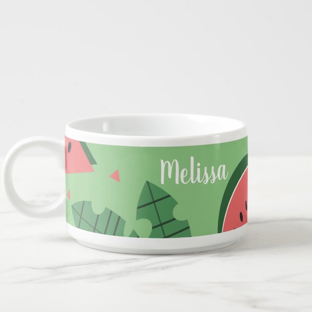 Modern Watermelon Pop Bright Fruity Summer Bowl (Right)