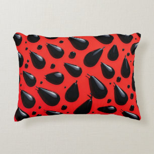 Modern Watermelon Seeds 🍉Minimal Summer Accent Pillow