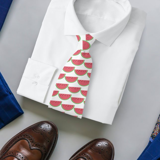 Modern Watermelon Slices Pattern Summer Neck Tie (Don't let the corporate dress code put a damper on your #WatermelonLove.)