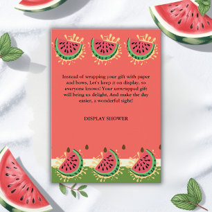 Modern Watermelon Splash Baby Shower Enclosure Card