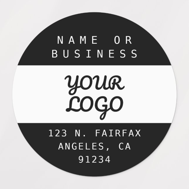 Modern Waterproof Logo & Text | Black & White Labels (Design 1)