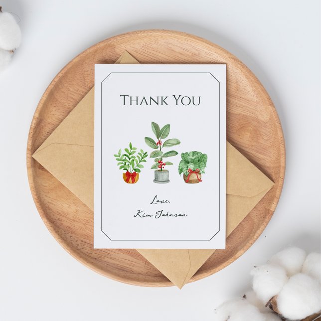 Modern Watrecolor Botanical Thank You Card (Creator Uploaded)