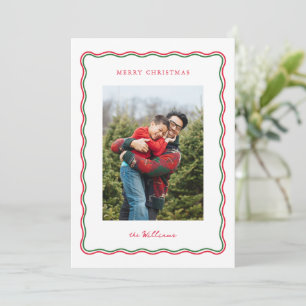 Modern Wave Christmas Holiday Card