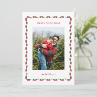 Modern Wave Christmas Holiday Card