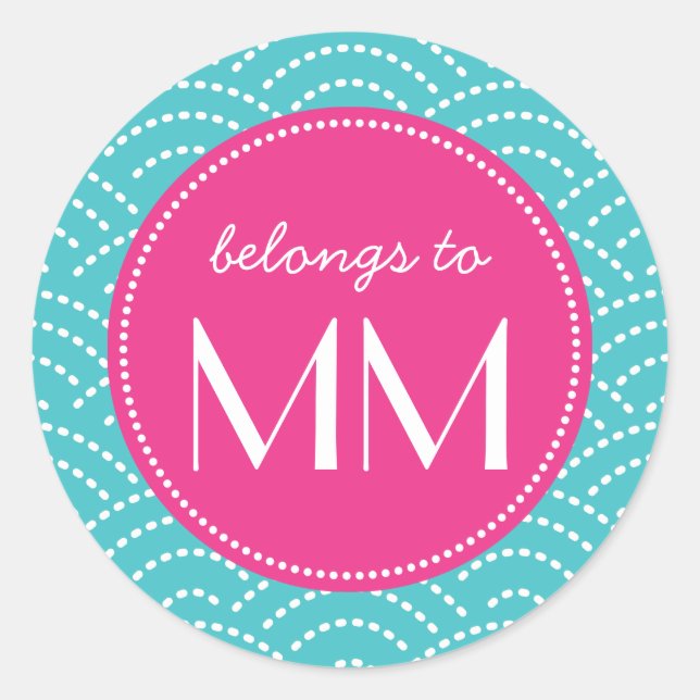 Modern Waves Pattern Personalized - DIY Tags (Front)