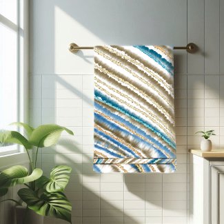 Modern Wavy Beach Stripes